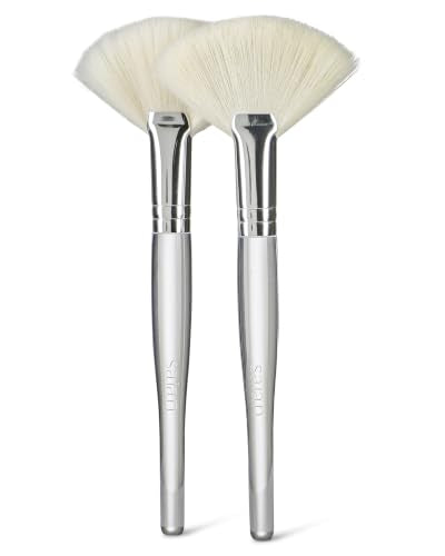 Facial Cleansing Brush Set of 2 - Ultra Soft Fan Style Skin Care Tools