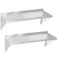 SWOTCATER 2 Pack Stainless Steel Wall Shelves 12x36 Inches - Heavy Duty Kitchen Storage, Rust-Resistant, Easy Assembly