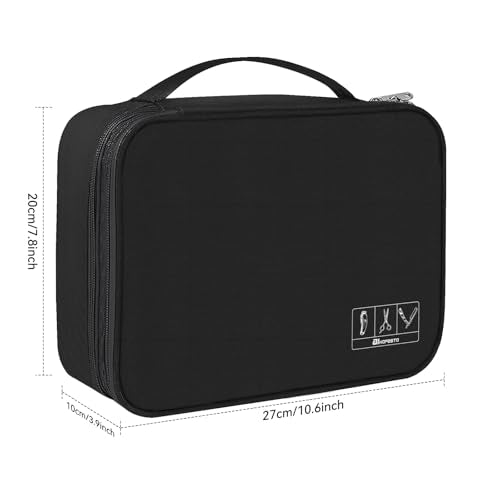Barber Case Barber Tool Bags Barber clipper Bag Barber Cases for Clippers and Supplies Professional Barber Accessories Kit Hair Cutting Scissors Storage Bag Shaving Kits (Black)