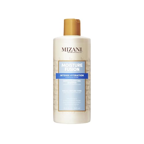Mizani Moisture Fusion Gentle Clarifying Shampoo - Cleanses Hair to Remove Buildup, With Charcoal, For Curly Hair