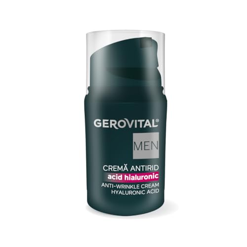 GEROVITAL MEN Anti Wrinkle Face Cream with Hyaluronic Acid, Vitamin E, Facial Skin Care, Moisturizer Face Cream, Anti Aging, 30 milliliters