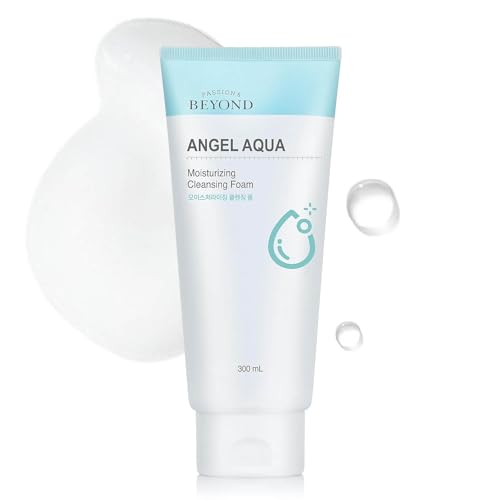 BEYOND Angel Aqua (Cleansing Foam, 10.1fl oz) - Vegan Formula Korean Skin Care. Gentle Hydrating Face Wash, Coconut, Hyaluronic Acid