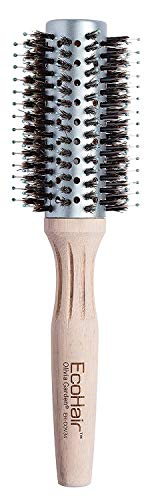 EcoHair Bamboo Hair Brush 2 5/8 Inch - Eco-Friendly Boar Bristles for Shine & Frizz Control