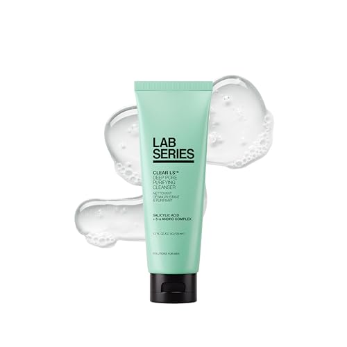 Lab Series Men's Clear LS Deep Pore Purifying Face Wash with Salicylic Acid - Cleanser Suitable for Acne Prone Skin - Skin Care for Men - Dermatologist Tested