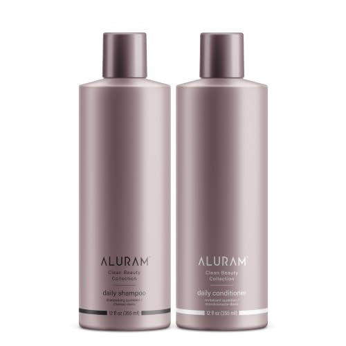 ALURAM Coconut Water Hair Shampoo & Conditioner Set - 12 Fl Oz Pack of 2 - Daily Nourishing Hair Care for Fine to Medium Hair