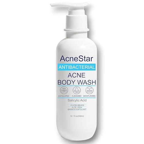 Antibacterial Acne Body Wash with Salicylic Acid for Back Chest & Shoulder Breakouts