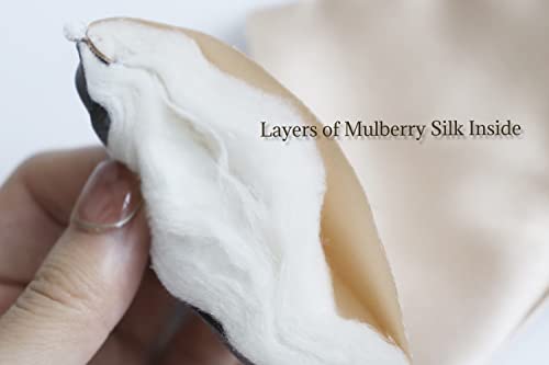 Beauty of Orient Midnight 25 Momme Mulberry Silk Eye Mask for Sleeping - Premium Comfort & Light Blocking