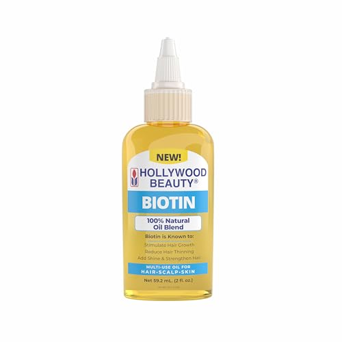 Hollywood Beauty Biotin Oil for Hair, Scalp, and Skin (2 fl oz)