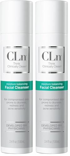 Hydrating Facial Cleanser with Glycerin - 3.4 oz Pack of 2 - Gentle Skin Care for Sensitive & Dry Skin
