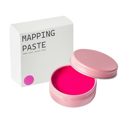 Mapping Paste, 20g/0.7oz Mapping Brow Paste for Eyebrow and Lips Measuring, Brow Contour Paste for PMU Microblading Supplies and Eyebrows Design Marking (Pink)