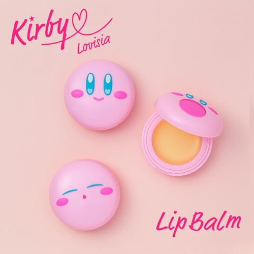 Kirby 6EA Cute Lip Balm for Girls, Fruity Lip Balm for Women with Vitamin E, Honey & Matcha Extract, Made in Japan, Shea Butter Lip Balm & Lip Moisturizer for Dry Lips, Milk + Peach + Mango