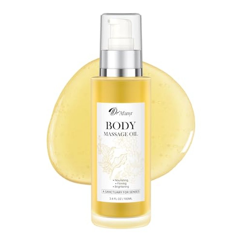 Body Firming Massage Oil ? After Shower Oil Tightening & Brightening Skin Care with Organic Grape Seed and Rosehip Oil, Natural Plant-Based Blend with Aromatherapy Hydration, Vegan & Cruelty-Free