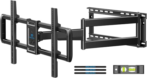Long Arm Corner TV Wall Mount for 37-75 Inch TVs Up to 110 lbs - 16" Wood Studs, Full Motion
