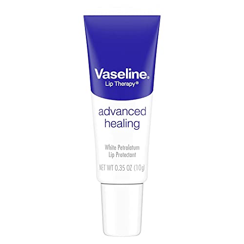 Cream White Vaseline Lip Therapy Lip Balm Tube - Advanced Healing 0.35 oz Pack of 9