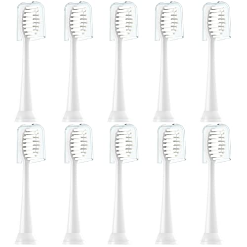 Replacement Toothbrush Heads for Tao Clean Electric Toothbrush - White - Pack of 10