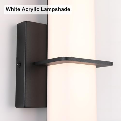 Aoceley Black 15.7in Modern LED Wall Sconces 18W 3000K 1200Lumens 2-Pack