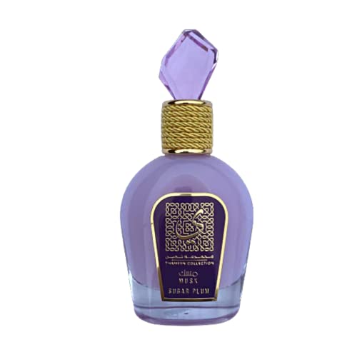 Lattafa Musk Sugar Plum Eau de Parfum Spray for Women - Floral Collection, 3.4oz