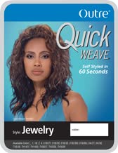 Outre Quick Weave Synthetic Half Wig - Easy Style & Blends with Hair