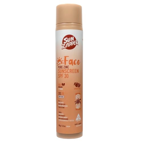 Sun Zapper SPF 30 Zinc Sunscreen Pump 100g - Organic, Reef Safe Face SPF