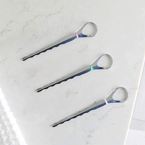 Stainless Steel Tongue Cleaner Set - Medical Grade, Wide Cleaning Head, Dishwasher Safe
