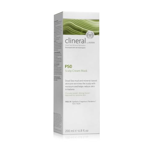 AHAVA Clineral Pso Scalp Cream Mask - Hydrating Nourishing Treatment for Sensitive Scalp, 6.8 Fl Oz