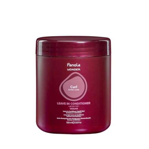 Fanola Wonder Hydrating Leave-In Conditioner & Curly Hair Cream 33.8 oz - Lightweight Moisturizer for Curly & Wavy Hair - Pack of 1