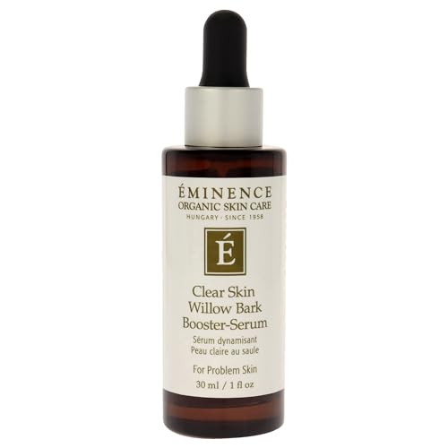 Organic Clear Skin Serum with Willow Bark and Tea Tree Oil - Promotes Acne-Free, Elastic Skin