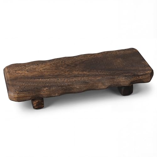 Briwooody 22 x 9 Inch Rustic Wood Riser Pedestal for Kitchen & Decor