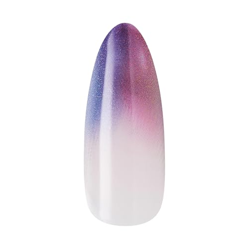 KISS CORE Magnetic Press On Nails Almond, Twinkling Stars, Purple, Long, 32 Count