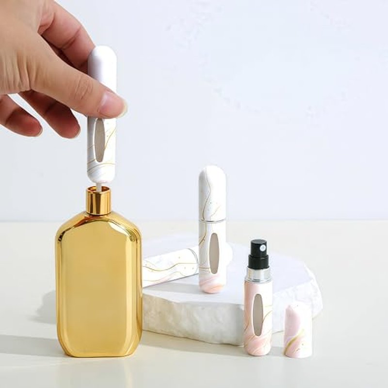 4PCS Portable Mini Refillable Perfume Atomizer Bottle, 5MLTravel Perfume Refill Bottle, Small Atomizer Refillable Spray Bottle,Travel and Outings Spray Boxes Dispensers