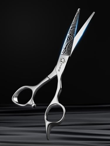 FMPZ Zebra Style 5.5-inch Professional Hair Cutting Scissors - Ergonomic Shears for Salon & Home