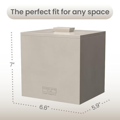 Cement Storage Box for 50 Disposable Towels XL - Taupe Stone, 9x8x9 Inches