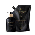 Plant-Based Hand Soap & Refill Bundle - Fresh Linen Scent, Aloe, Reusable Glass Bottle