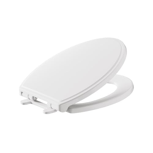 American Standard White Elongated Toilet Seat Soft Close with Antimicrobial Surface - Front Variation