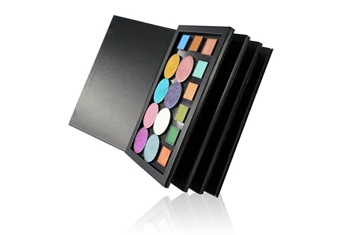 4-Layer Book Shaped Magnetic Eyeshadow Palette Empty Makeup Storage Box - Extra Large Space