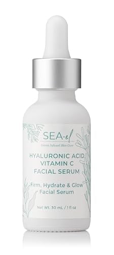 Sea-El Hyaluronic Acid & Vitamin C Face Serum - Hydrating Anti-Aging Moisturizer for All Skin Types - 1 Fl Oz