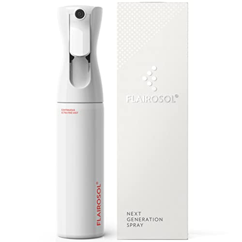 FLAIROSOL, The Original, 2 Pack Spray Bottle, Continuous Mister for Hair and Beauty, Home care and 1,001 uses, 10 oz, White Bottle