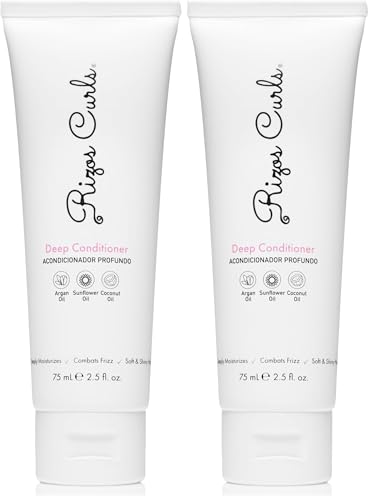 Rizos Curls Travel Deep Conditioner - 2.5 oz Pack of 2, Moisturizes & Strengthens Hair