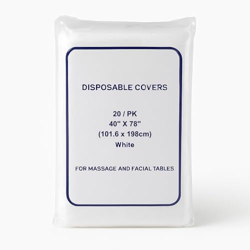 Disposable Non-Woven Bed Sheets Pre-Cut 40"x78" White Sheets for Salon, Spa, Tattoo, Lash & Beauty