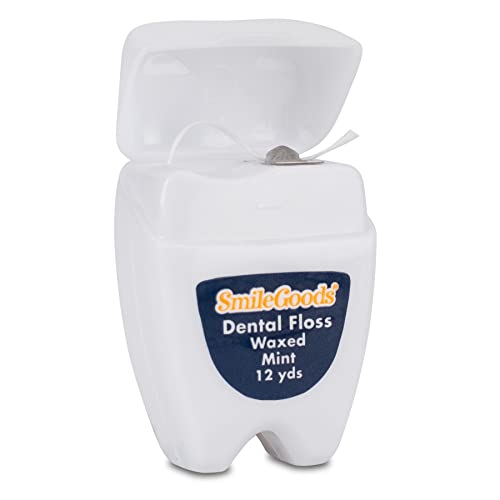 Practicon SmileGoods Molar Shaped Waxed Dental Floss 144 Pack - Travel & Kids