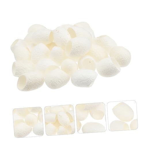 Natural Silk Face Wash Balls Organic Silkworm Facial Exfoliating Scrub for Blackhead Removal and Skin Care Gentle Cleansing for Smooth Skin 1.18X0.78X0.39In