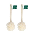 EcoTools EcoPouf Bath Brush, Loofah Brush For Bath & Shower, Made With Long Handle & Recycled, Soft Netting For Gentle Exfoliation, Back Brush For Men & Women, Eco-Friendly & Cruelty-Free, 2 Count
