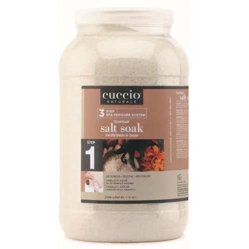 Salt Soak for Pedicure & Spa - Hydrating Vanilla & Sugar Foot Bath - 116 oz