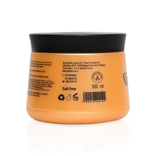 Gotukola Keratin Hair Mask for Dry Damaged Hair – Yellow, Deep Repair & Frizz Control, 500ml