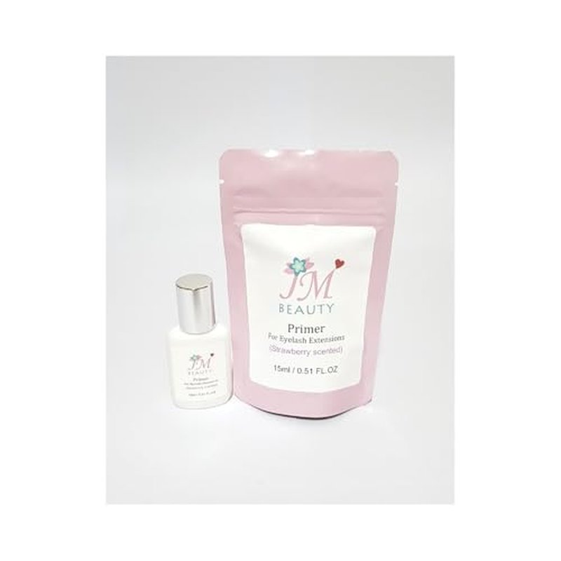 Fragrant Strawberry Scented Eyelash Extension Primer, Pre-treatment for Eyelash Extensions, Professional Deep Cleansing Formula,15ml, Up to 30% Increase Bonding Retention and Lash Health
