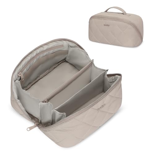 Hynes Eagle Camel Travel Makeup Bag for Women - Waterproof Cosmetic Organizer