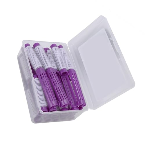 20pcs Hair Curling Rollers Set for DIY Perm - Purple, No Heat, Hair-Friendly