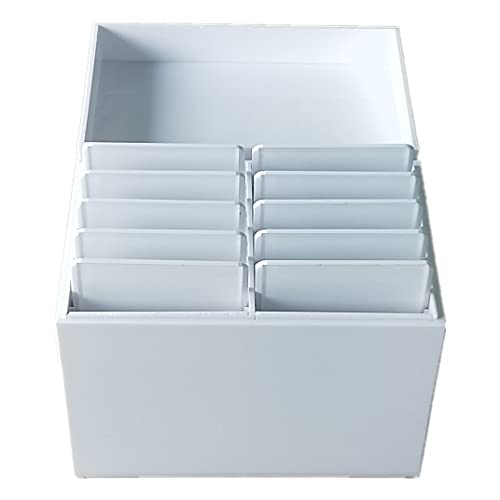 Acrylic Eyelash Storage Box, 10 Layers False Eyelashes Glue Pallet Holder Display Grafting Eye lashes Extension Close-Packed Display with 10 Pallets Makeup Organizer