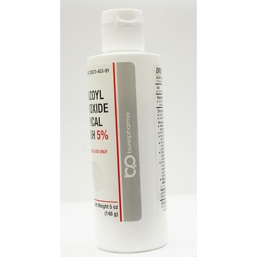 Benzoyl Peroxide Topical Face Wash 5% Acne Medication 5oz, 1 Count (Pack of 1)