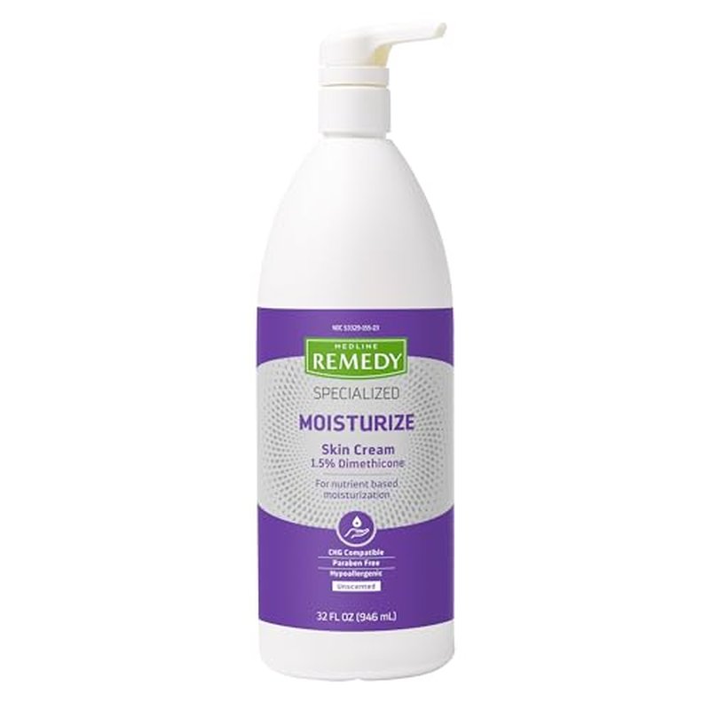 Medline Remedy Specialized Skin Cream, Unscented, 32 oz., Advanced Moisturizing Formula for Dry Skin, Single Pack